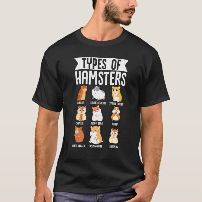 Hamsterarten Niedliche syrische Zuchtnager T-Shirt (Vorderseite)