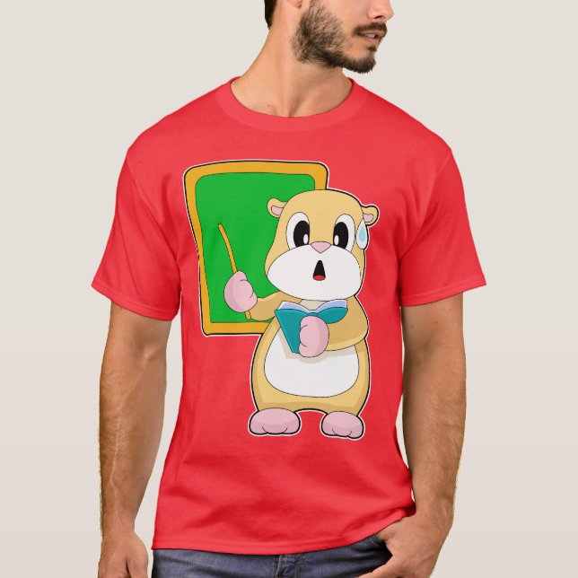 Hamsterlehrerin Blackboard School T-Shirt (Vorderseite)