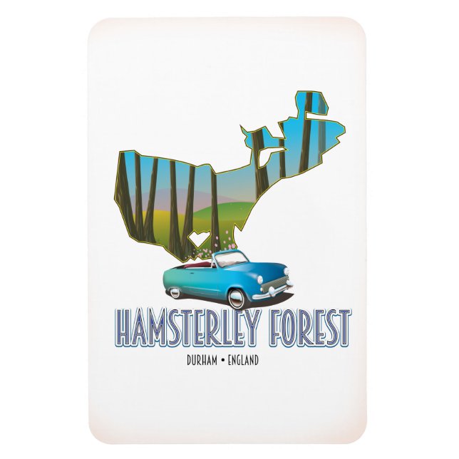 Hamsterley Forest Durham England Karte Magnet (Vertikal)