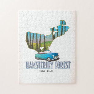 Hamsterley Forest Durham England Karte Puzzle