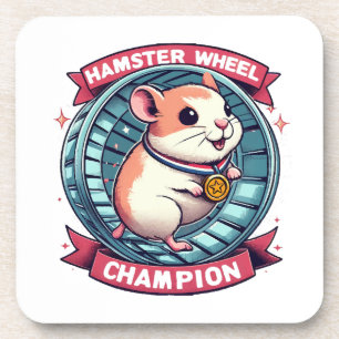 Hamsterrad-Champion Getränkeuntersetzer