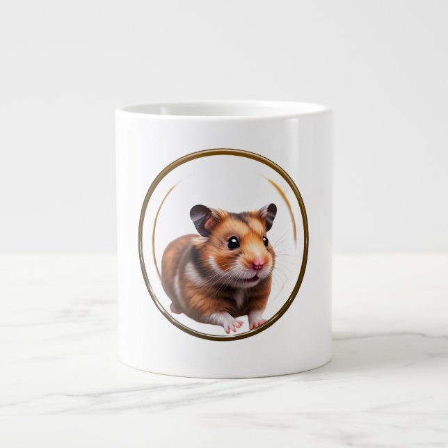 Hamsterrad gute Zeit Jumbo-Tasse (Vorderseite)