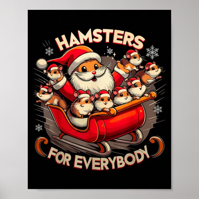 Hamsters For Everybody Christmas Pajamas Hamster K Poster (Vorne)