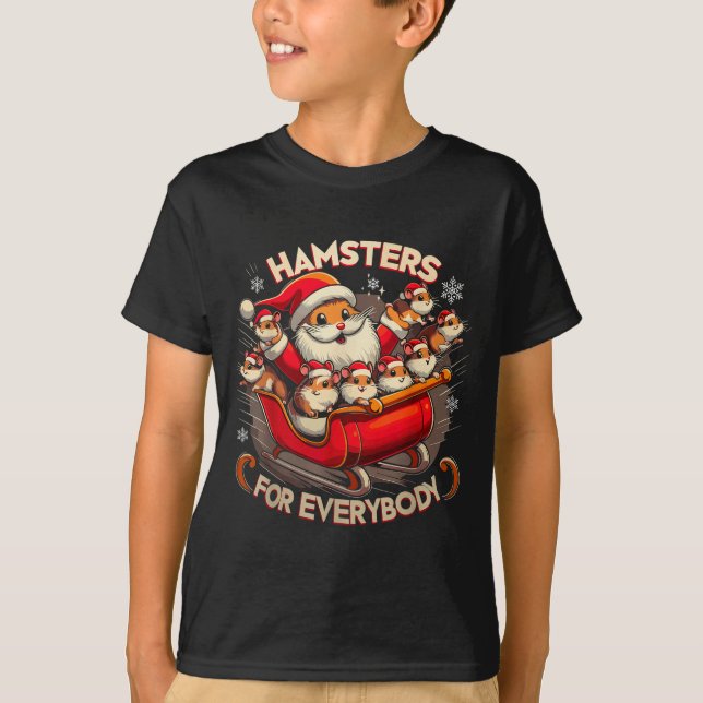 Hamsters For Everybody Christmas Pajamas Hamster K T-Shirt (Vorderseite)