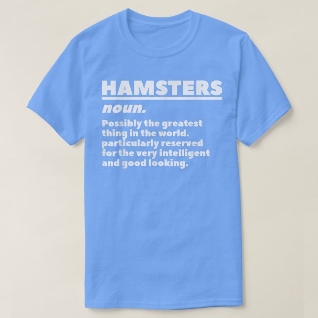 Hamsters Noun Definition Guinea Schweinehalter Lov T-Shirt (Design vorne)