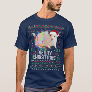 Hamsters Weihnachtsmannmütze Tier Weihnachtsbaum L T-Shirt