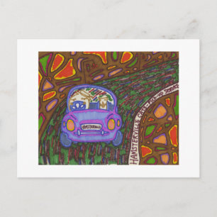 Hamsterserie-Hamsterville Cats-Abholservice Postkarte