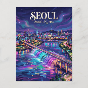 Han-Fluss Südkorea Postkarte