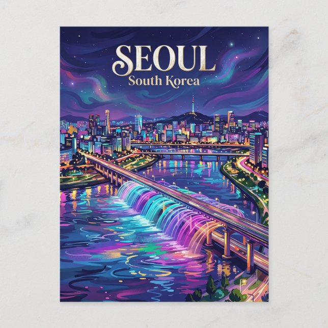 Han-Fluss Südkorea Postkarte (Vorderseite)