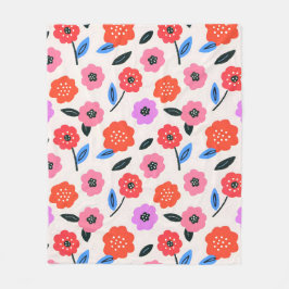 Han zeichnet Blumenmuster Fleecedecke