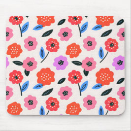 Han zeichnet Blumenmuster Mousepad