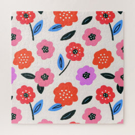Han zeichnet Blumenmuster Puzzle