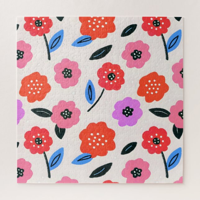 Han zeichnet Blumenmuster Puzzle (Vertikal)