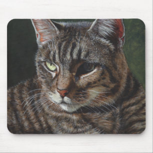 Hana graue Tabby-Katzen-Mausunterlage Mousepad