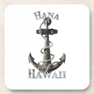 Hana Hawaii Vacation Nautical Anchor Sailing Getränkeuntersetzer