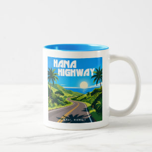 Hana Highway Maui Hawaii Landschaft Zweifarbige Tasse