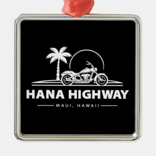 Hana Highway Maui Hawaii Motorrad Ornament Aus Metall