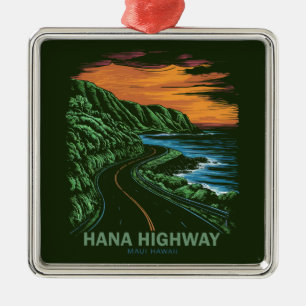 Hana Highway Maui Hawaii Vista Ornament Aus Metall