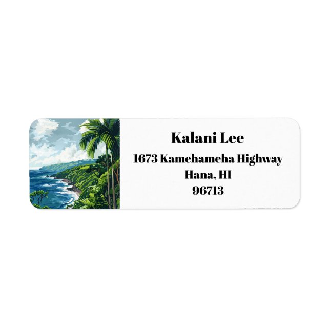 Hana Maui Hawaii Road bis zur Rücksendeadresse Han (Vorne)