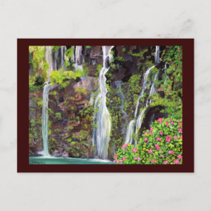 Hana Waterfall Postcard Postkarte