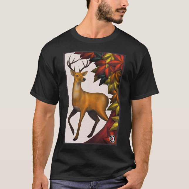 Hanafuda Deer Maple Classic T-Shirt (Vorderseite)