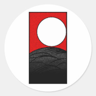 hanafuda japanese card (JAPAN KYOTO) Runder Aufkleber