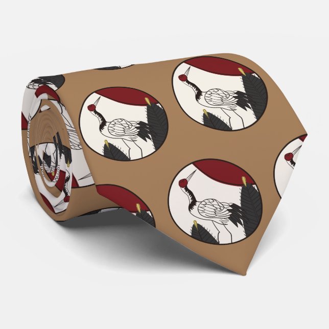 Hanafuda "Matsu-ni-tsuru" Krawatte (Gerollt)