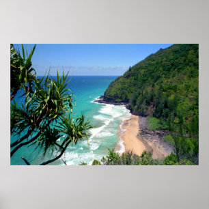 Hanakapiai Beach Print Poster