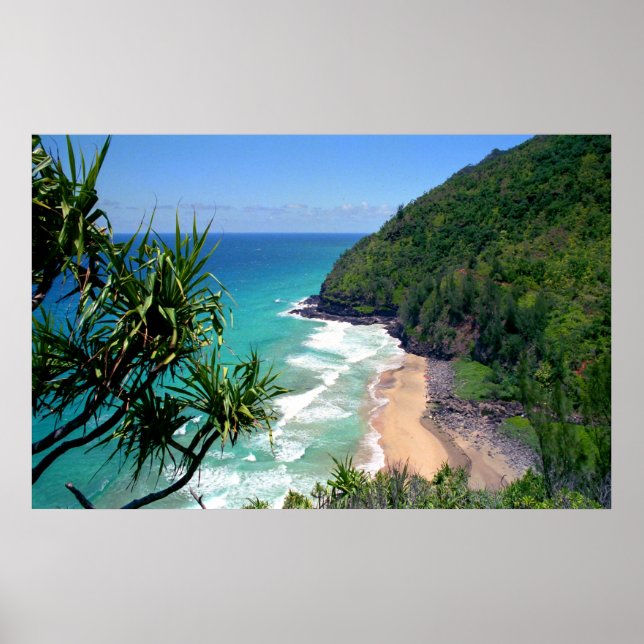 Hanakapiai Beach Print Poster (Vorne)