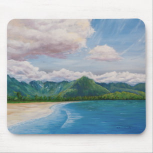 Hanalei Bay Hawaii Painting Mousepad