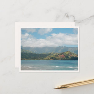 Hanalei Bay Hawaii Princeville Blick Leer Postkarte