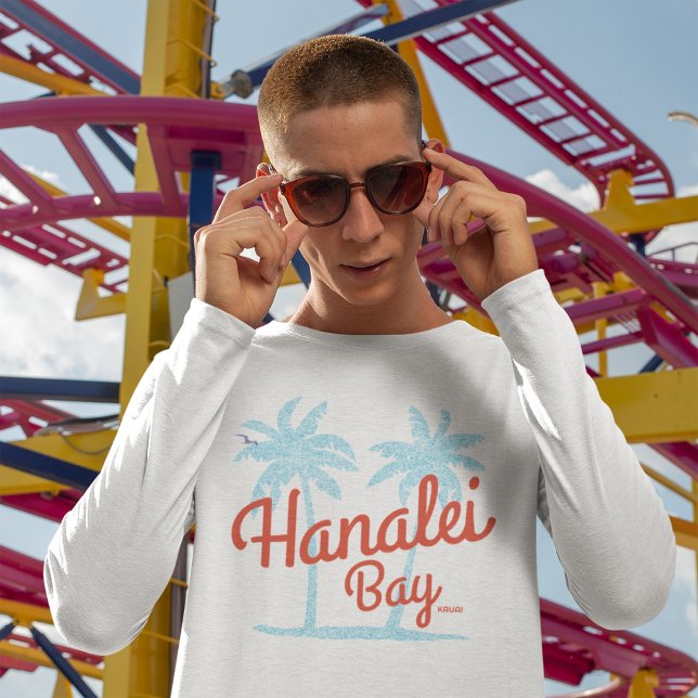 Hanalei Bay Insel Kauai, Hawaii Souvenir Surf T-Shirt (Von Creator hochgeladen)