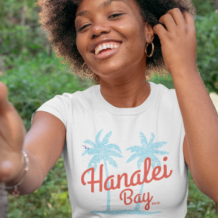Hanalei Bay Insel Kauai, Hawaii Souvenir Surf T-Shirt