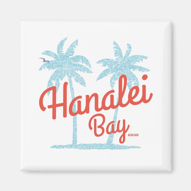 Hanalei Bay Island Kauai, Hawaii Souvenir Magnet (Vorne)