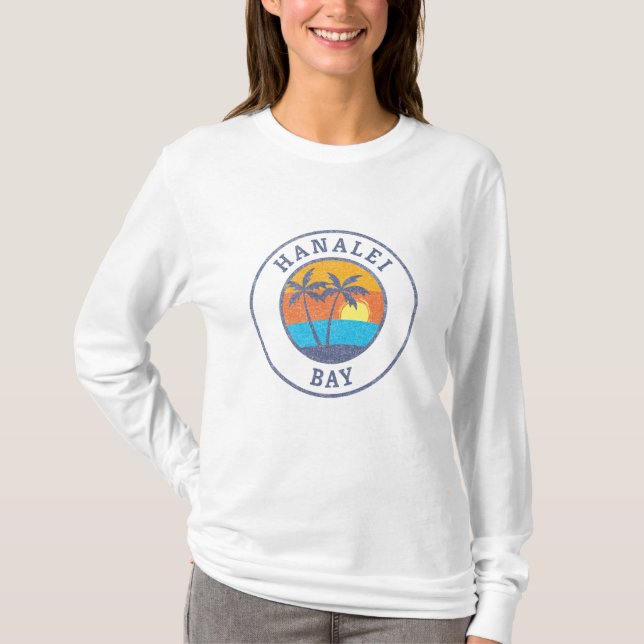 Hanalei Bay, Kauai Faded Classic Style T-Shirt (Vorderseite)