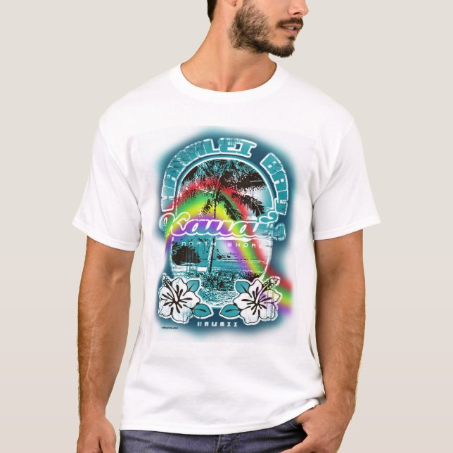 Hanalei Bucht Hawaii T-Shirt (Vorderseite)