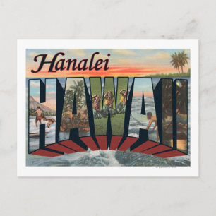 Hanalei, Hawaii - Große Briefszenen Postkarte