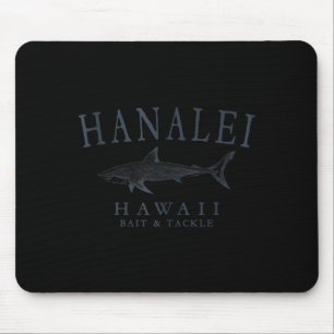 Hanalei Hawaii Hai Retro-Schieferkunst Angeln Tank Mousepad