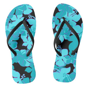 Hanalei Hawaiian Hibiskus Camouflage Floral Flip Flops