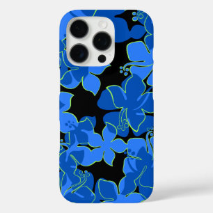 Hanalei Hawaiian Hibiskus Floral Blue iPhone 16 Pro Hülle
