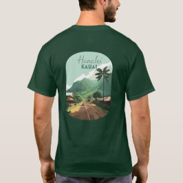 Hanalei Kauai Hawaii Bay Mountains Green T-Shirt