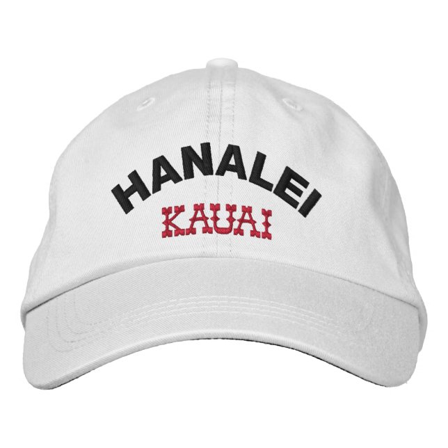 Hanalei Kauai Hawaii Bestickte Kappe (Vorderseite)