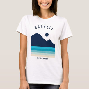 Hanalei Kauai Hawaii Retro Vintage Strand T-Shirt