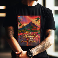 Hanalei Kauai Hawaii Retro Volcano Road 1950s