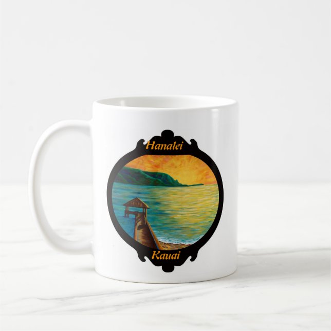 "Hanalei Pier" w/Hawaii Inseln Kaffeetasse