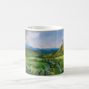 Hanalei Valley Hawaii Ölgemälde Kaffeetasse