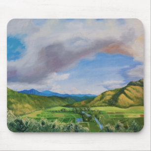 Hanalei Valley Hawaii Ölgemälde Mousepad