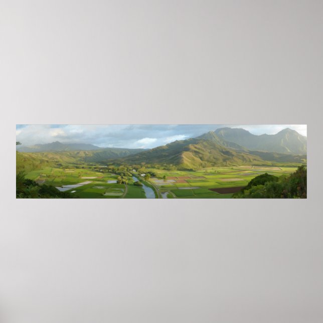 Hanalei Valley Panorama Poster (Vorne)