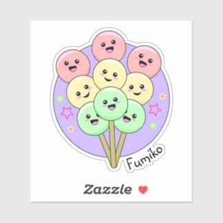 Hanami Dango Sweet Japanese Kawaii Food Aufkleber