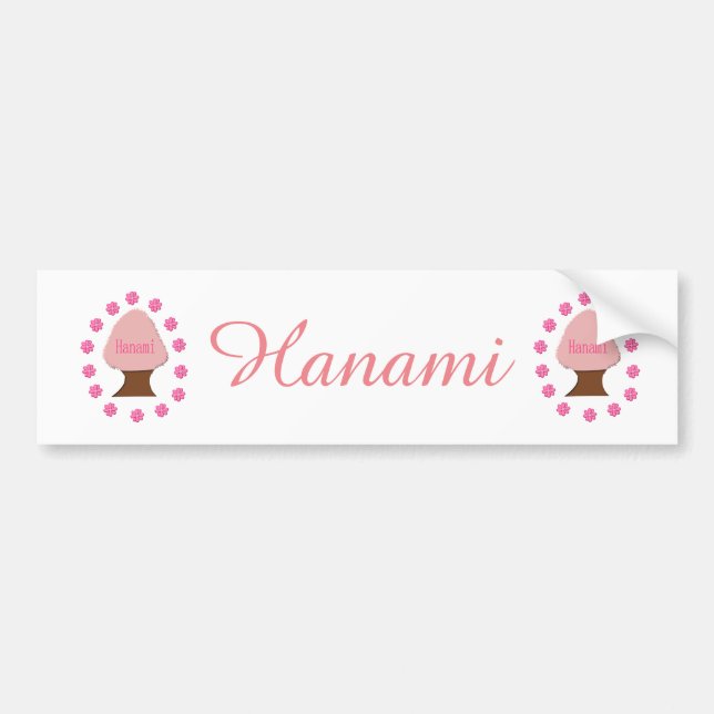 Hanami Japanese Cherry Tree Personalisiert Autoaufkleber (Vorne)